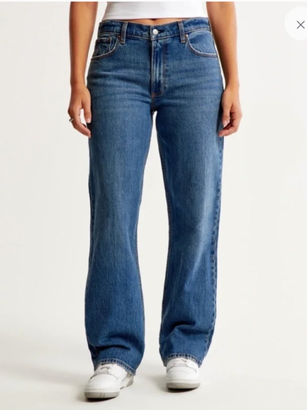 NWT Abercrombie & Fitch Curve Love Low Rise Baggy Jeans Size 33 Short